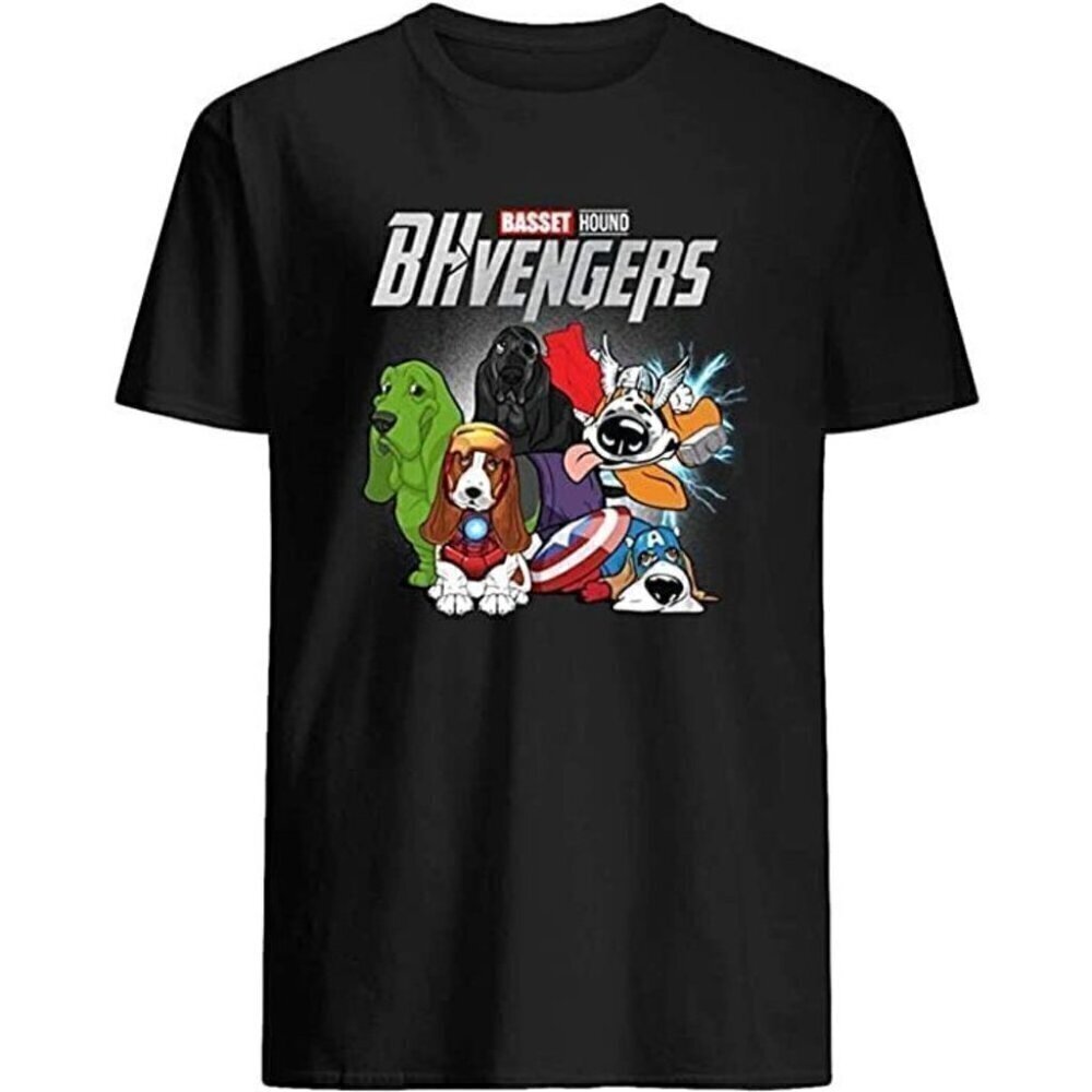 Basset Hound Dog Lover Funny Gift Bhvengers Graphic T-Shirt
